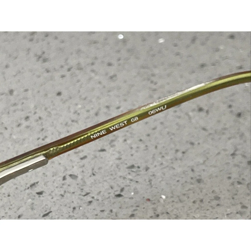 Nine West 68 06WU Eyeglasses brown oval Frames ONLY Tortoise Green 47-16-130